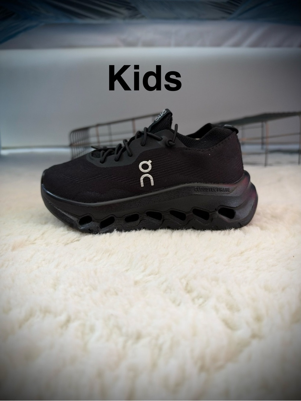 On Running Lowest 2 for Kids Black Athletic Sneaker